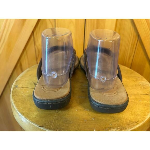 BOC Zeva Flip Flops Flat Sandals Women 8M Multi-Colored Straps Brown Shoe - Picture 4 of 8